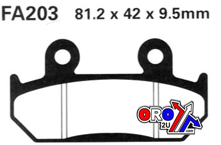 EBC Brake Pads Std Kevlar Organic, Ebc FA203 Harley Davidson
