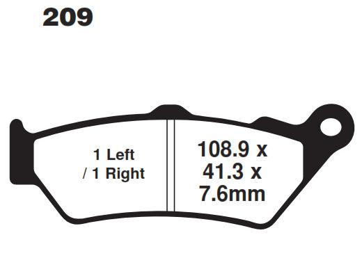 Sifam Brake Pads Sintered Metal, Sifam S1958n (FA209)