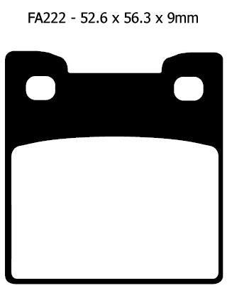 EBC Brake Pads Std Kevlar Organic, Ebc FA222 Black