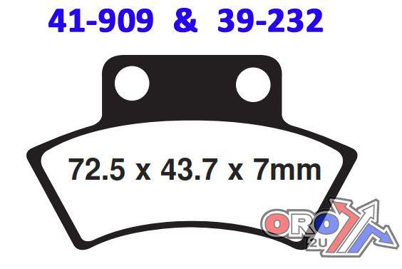 EBC Brake Pads Sintered Ebc FA232R 39-232, 41-909.h.ebc