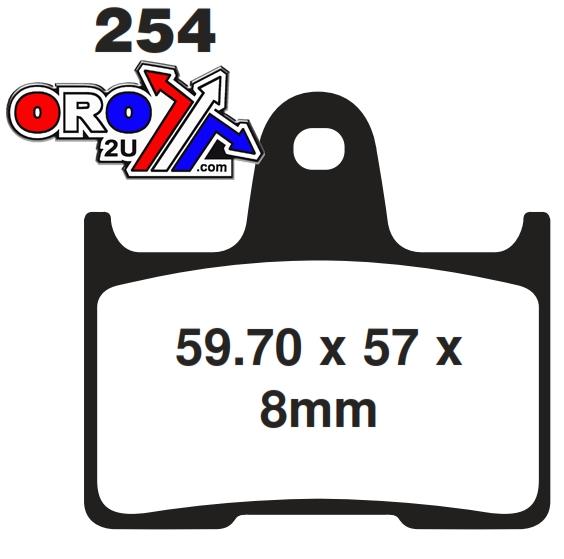 FIR BRAKE PADS SINTERED METAL, SIFAM S1436N (FA254, VD436)