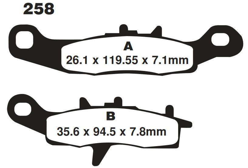 EBC Brake Pads Sintered Ebc FA349R, Racing Gold 41-326.h.ebc, 39-258