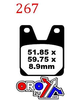 EBC Brake Pads Kevlar Organic, Ebc FA267 Black