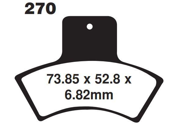 EBC Brake Pads Std Semi-metal Tt, FA270TT Ebc