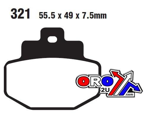 EBC Brake Pads Std Scooter Organic, Ebc SFA321