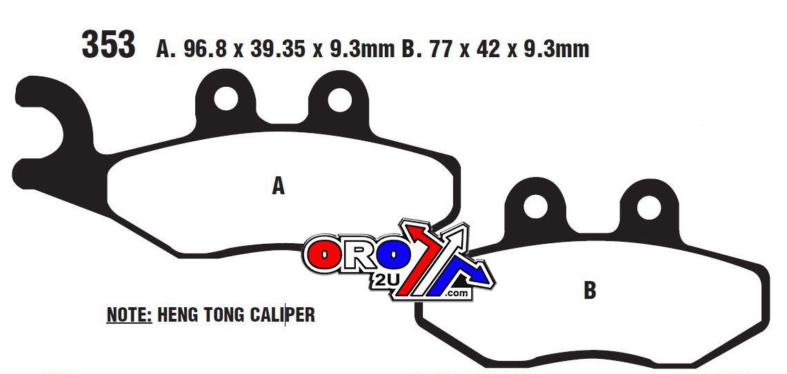 EBC Brake Pads Std Scooter Organic, Ebc SFA353