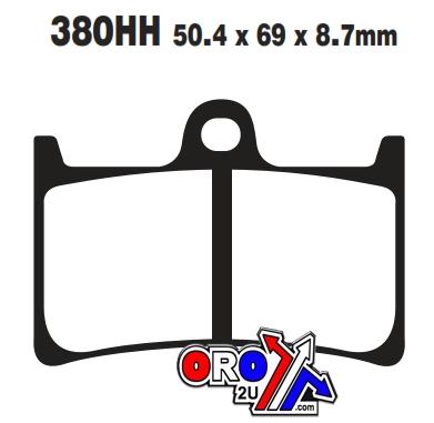 EBC Brake Pads Sintered Metal Gold, FA380HH Ebc