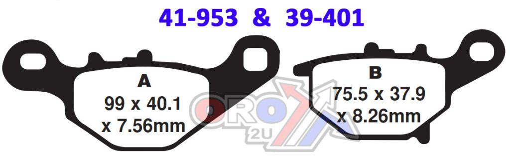 Renthal Brake Pads Sintered Rc-1, Renthal Bp-111, BP111 Works, 39-401, 41-953.h.ren