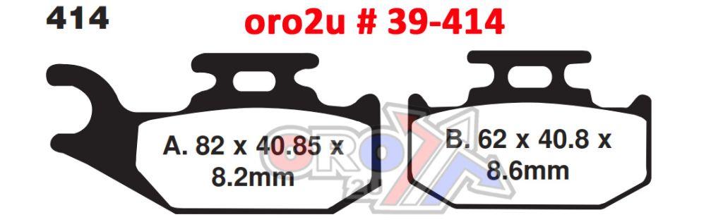 EBC Brake Pads Sintered Ebc FA414R, Racing Gold.h.ebc