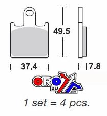 EBC Brake Pads Sintered Metal 4pcs, Ebc FA417/4hh (VD444)