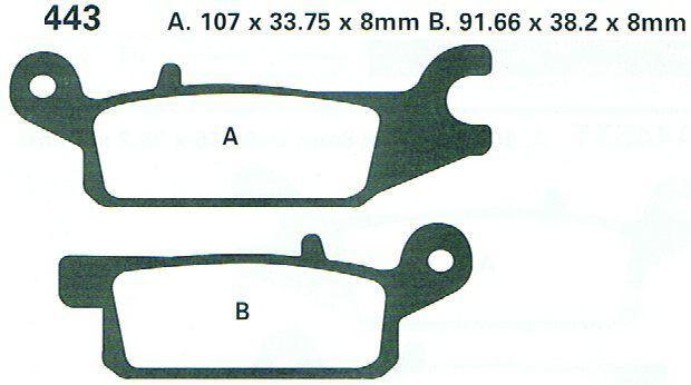 EBC Brake Pads Sintered Metal, Ebc FA443R