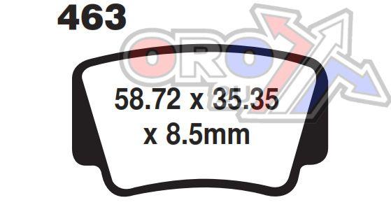 EBC Brake Pads Sintered Ebc FA463R, Racing Gold 41-990.h.ebc, 39-463