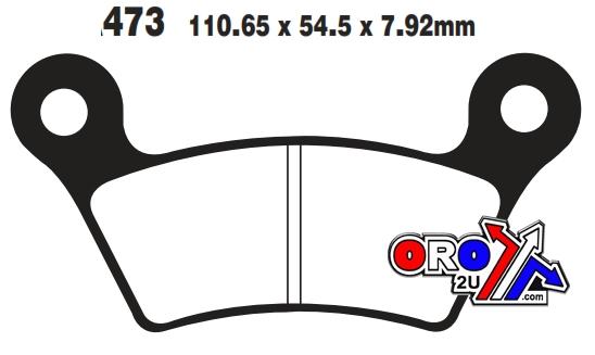 EBC Brake Pads Std Kevlar Organic, Ebc FA473 Semi Metal, 39-473