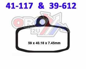 Renthal Brake Pads Sintered Rc-1, Renthal Bp-117, BP117 Works, 39-612, 41-117.h.ren