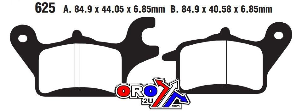 EBC Brake Pads Std Scooter Organic, Ebc SFA625