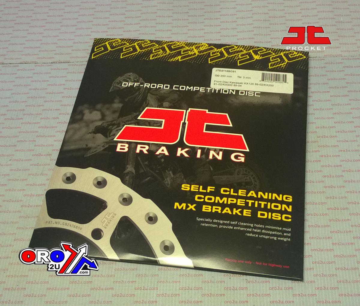 JT Disc Brake Front KX Kdx KLX, Jtd2110sc01 Kawasaki KX250, Note: Sholder Bolt Kit Need.
