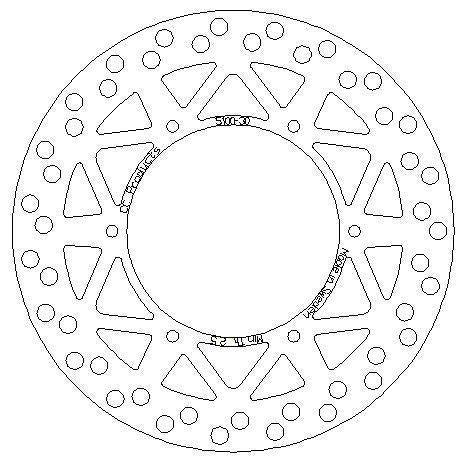 CC Products Disc Brake Front YZ WR Round, Cross-center Products 5100-30