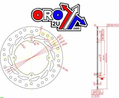 MTX DISC BRAKE FRONT HONDA XR MTX CR MDS013
