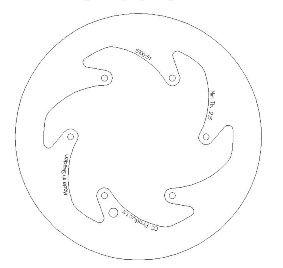 CC Products Disc Brake Front KTM Husq, with Speedo Hole, Cross Centre 5100-51 Husaberg