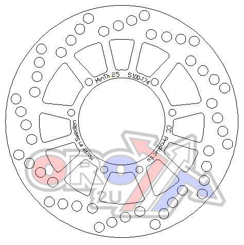 CC Products Disc Brake Front YZ Dt Tt Oem, Cross-center Product 5100-174
