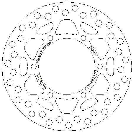 CC Products Disc Brake Front KX80/85 Oem, Cross-center Product 5100-114