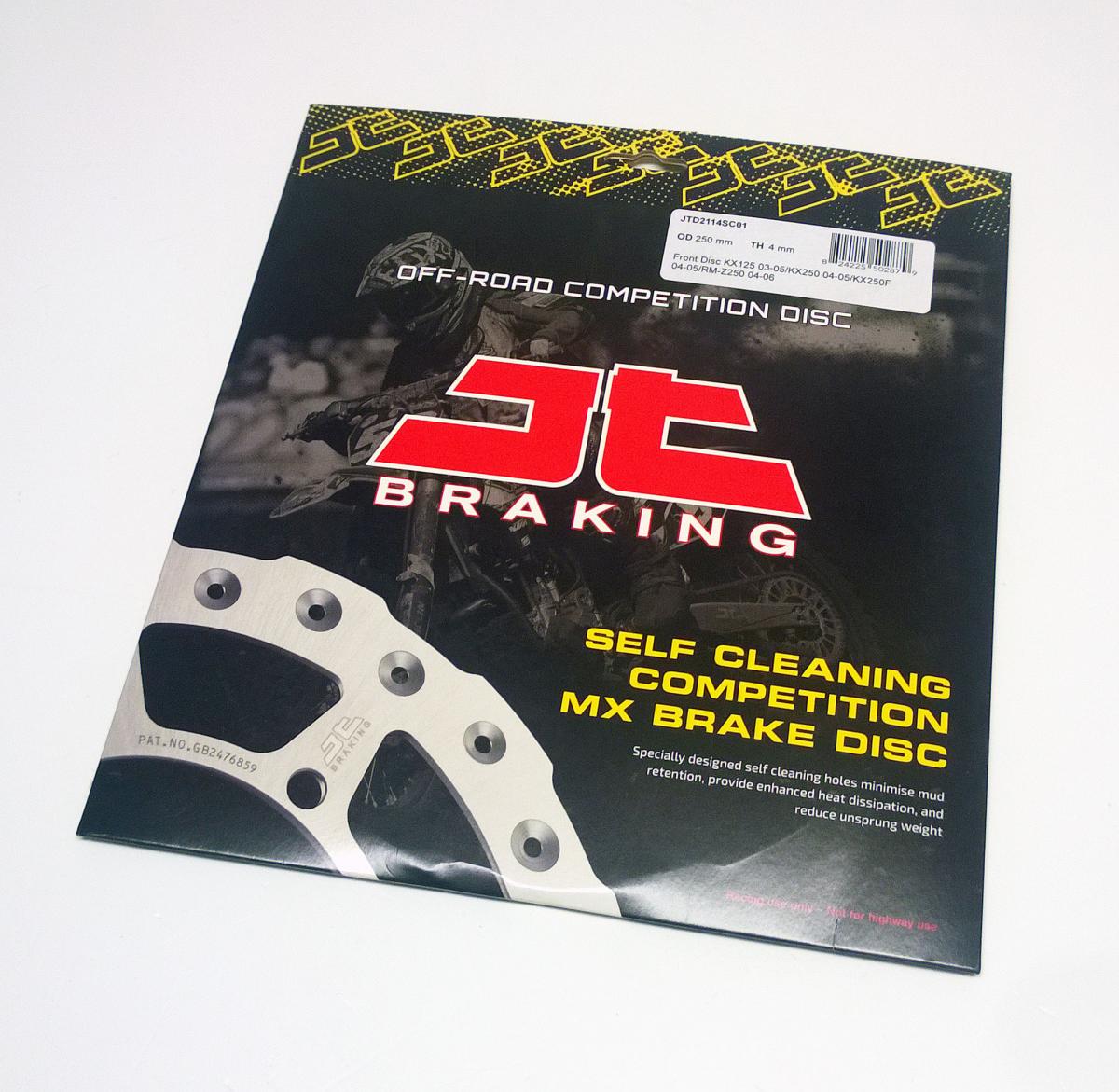 JT Disc Brake Front KX125-500 Jt, Jtd2114sc01 Kawasaki KX250, Self-cleaning Holes