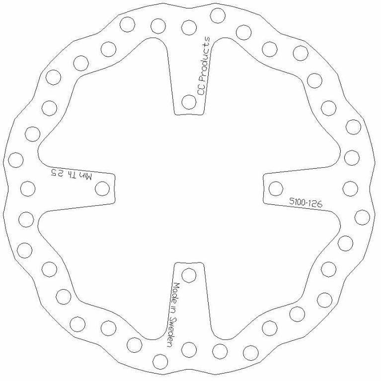 CC Products Disc Brake Front KX 04-05, Cross-center Product 5100-126