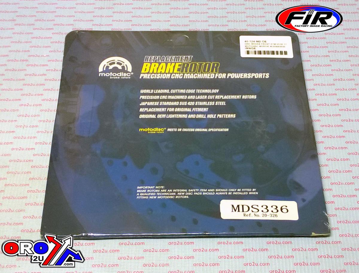 MTX Parts Disc Brake Front KTM 65 00-21 MDS336 46109060000 46209060000 46209060100