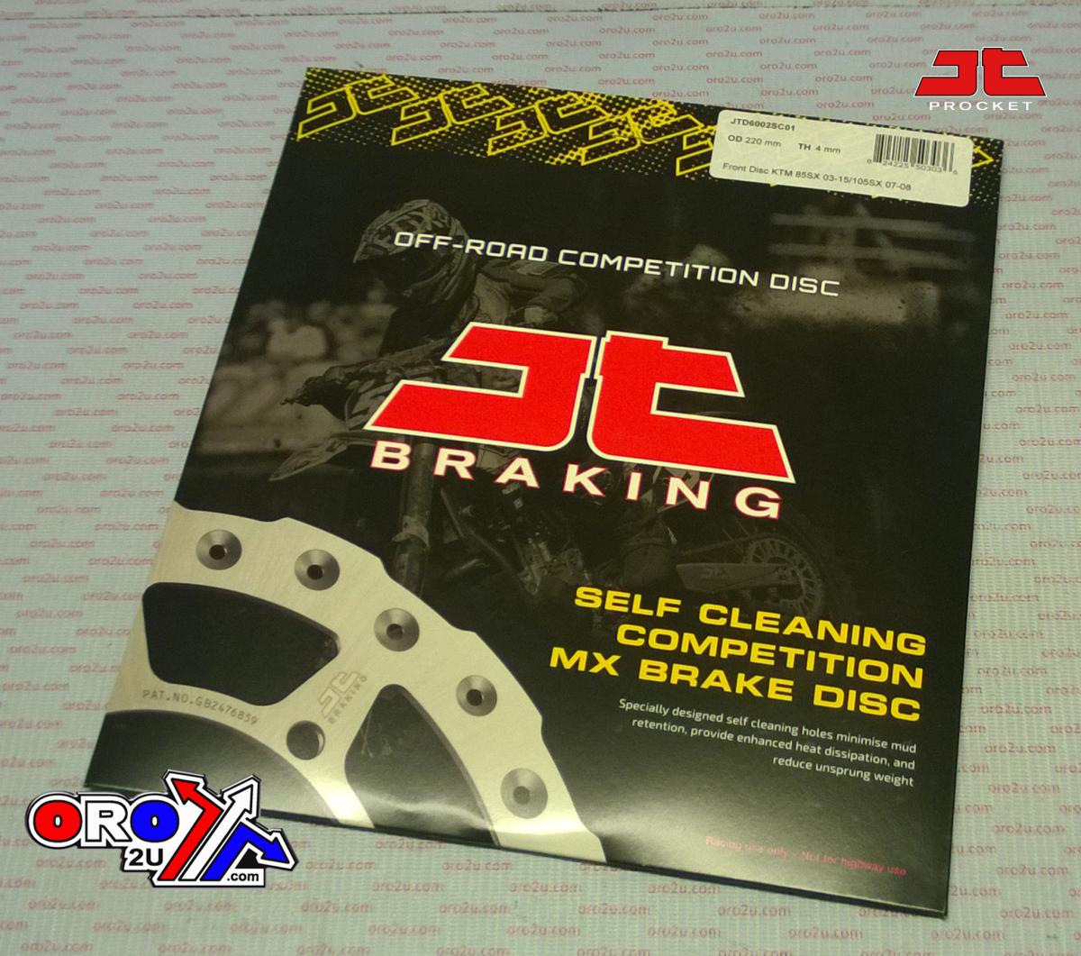 JT Disc Brake Front KTM 85 Jt, Jtd6002sc01, Self-cleaning Holes