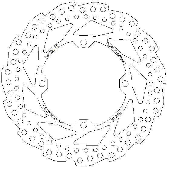 CC Products Disc Brake Front KX KXF Cc, Cross-center 5100-224