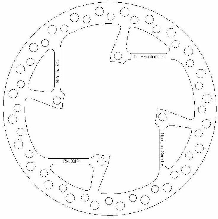 CC Products Disc Brake Front Sherco 04-12, Cross-center Product 5100-142