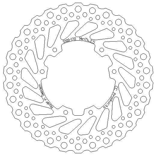 CC Products Disc Brake Front CR CRF, Cross-center Product 5100-170