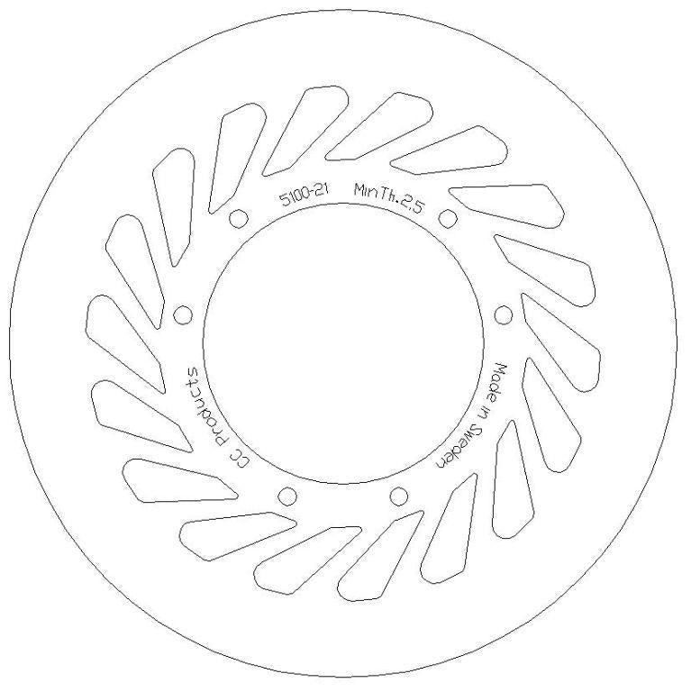 CC Products Disc Brake Front CR CRF, Cross-center 5100-021