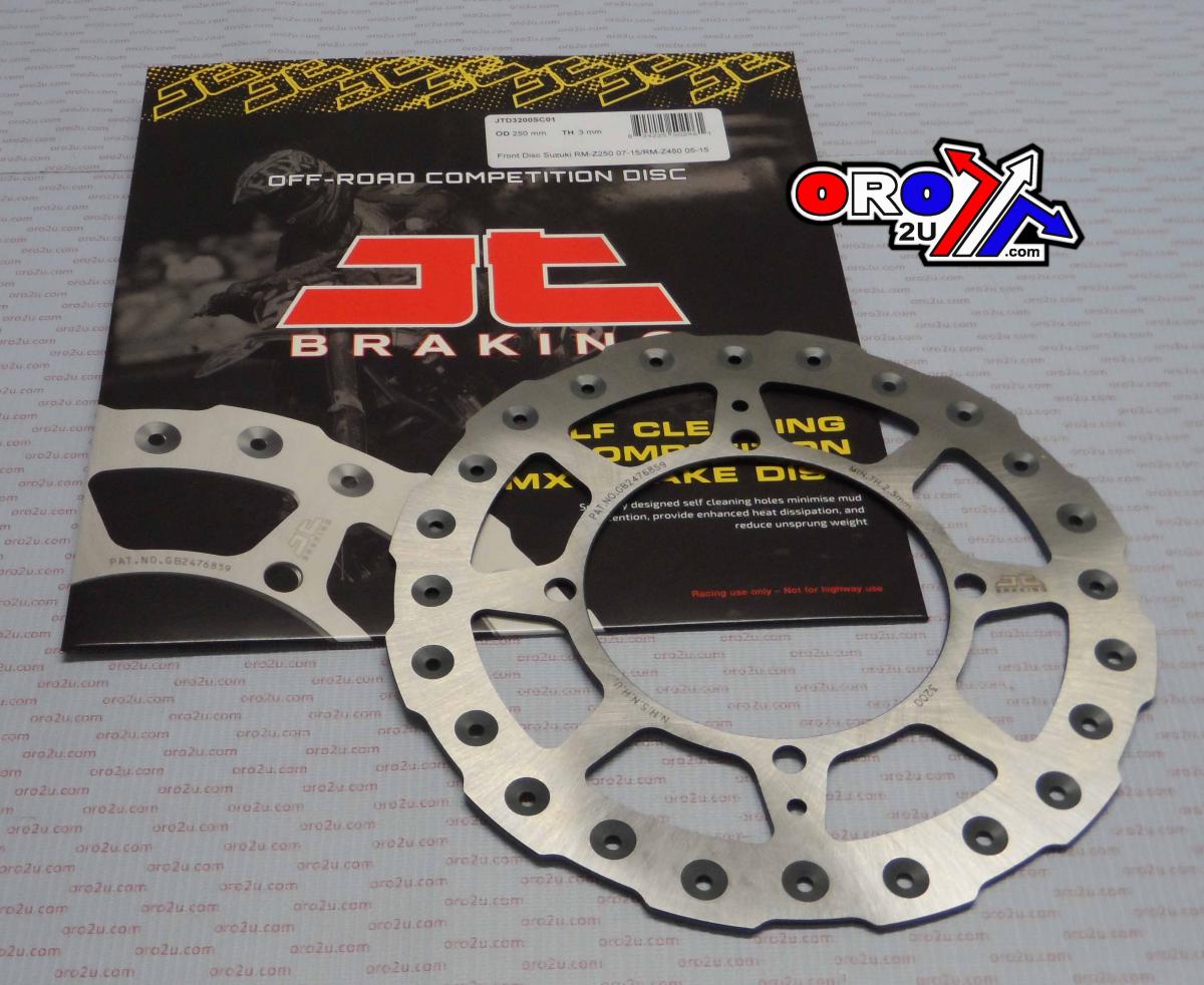 JT Disc Brake Front RMZ Jt, Jtd3200sc01 Kawasaki, Self-cleaning Holes