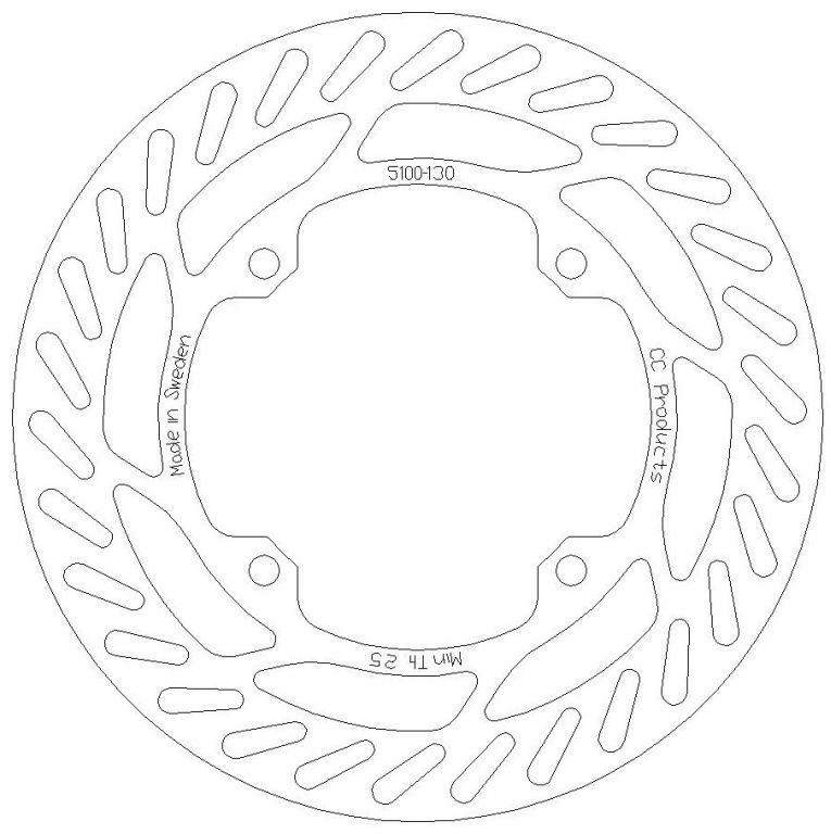 CC Products Disc Brake Front RMZ Round Cc, Cross-center Product 5100-130