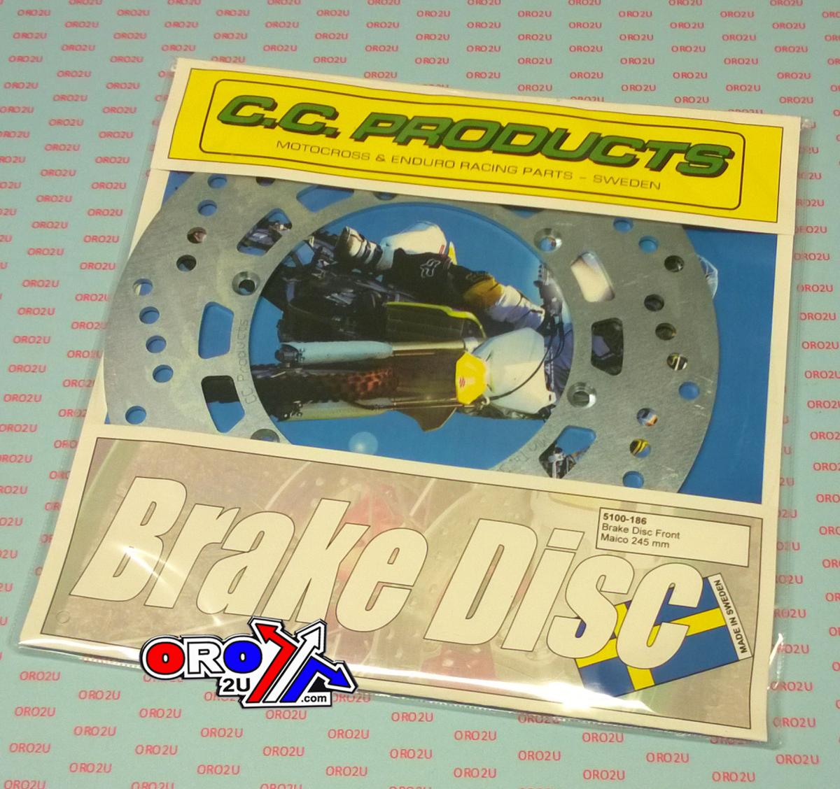 CC Products Disc Brake Front Maico 245mm, Cross-center Products 5100-186