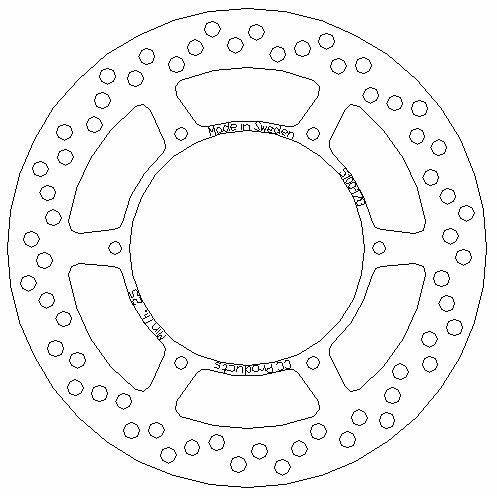 CC Products Disc Brake Front RM125-500, Cross-center Product 5100-178