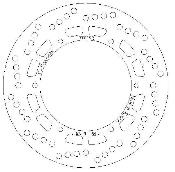 CC Products Disc Brake Front Maico 84-85, Cross-center Product 5100-192