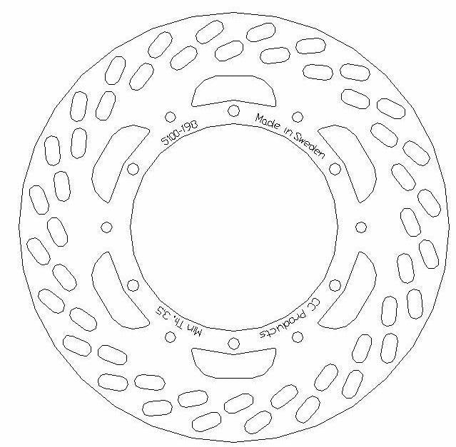 CC Products Disc Brake FrontKTM 85-87, Cross-center Product 5100-198