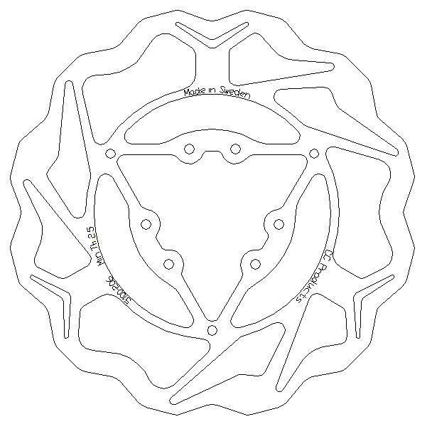 CC Products Disc Brake Front Tm 01> Wavey, Cross-center Product 5100-206