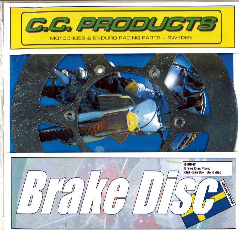 CC Products Disc Brake Front Gasgas Solid, Cross-center Product 5100-81