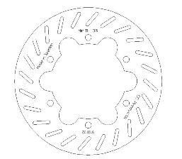 CC Products Disc Brake Rear Husky 92-99 Cc, Cross-center Product 5100-72