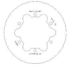 CC Products Disc Brake Rear Husky Solid Cc, Cross-center Product 5100-73