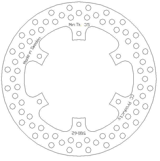 CC Products Disc Brake Rear Huaberg Husky, Cross-center Product 5100-62