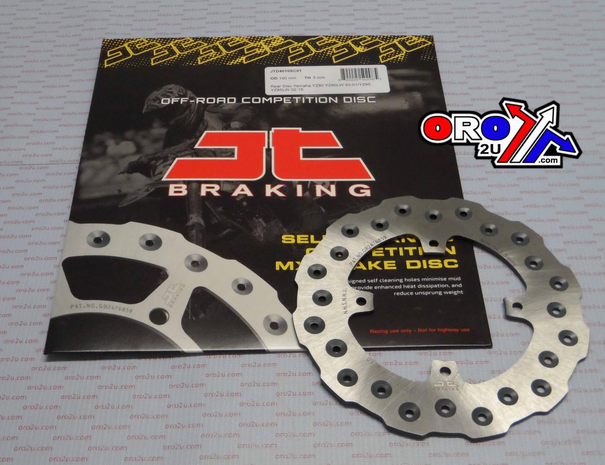 JT Disc Brake Rear YZ80 YZ85 Jt, Jtd4010sc01 Yamaha, Self-cleaning Holes
