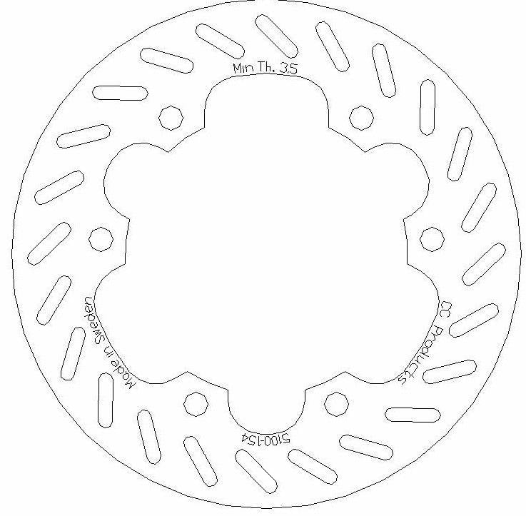 CC Products Disc Brake Rear CR 85-88 Oem, Cross-center Product 5100-154