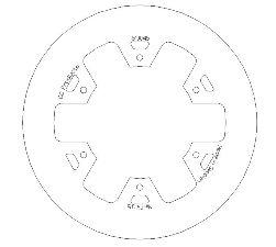 CC Products Disc Brake Rear RM Solid Cc, Cross-center Product 5100-45