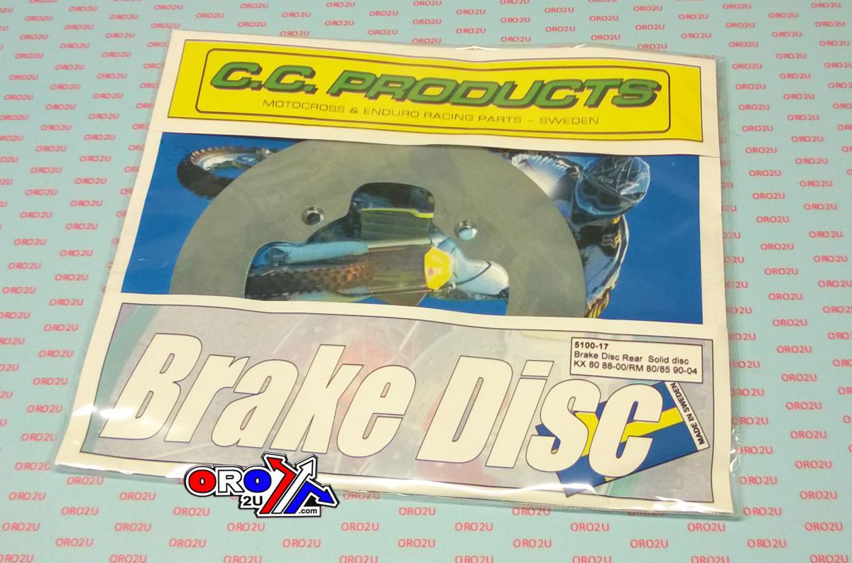 CC Products Disc Brake Rear KX80 RM80 Cc, Cross-center 5100-17 Solid