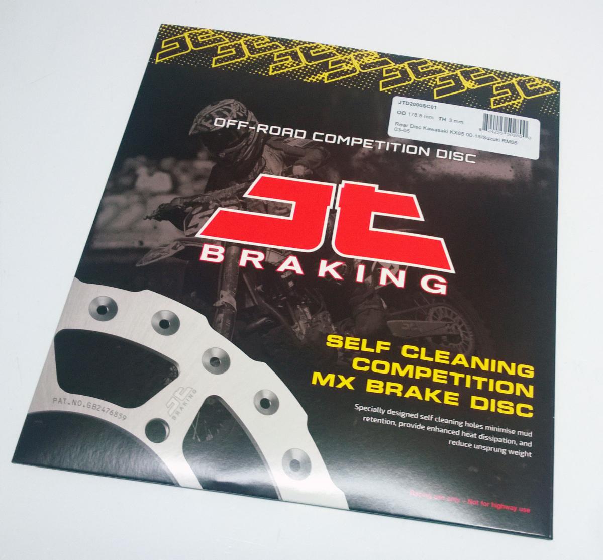 JT Disc Brake Rear KX65 00-18 Jt, Jtd2000sc01 Kawasaki, Self-cleaning Holes