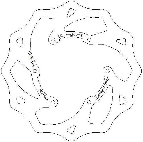 CC Products Disc Brake Rear Beta 2013-on, Cross-center Product 5100-236